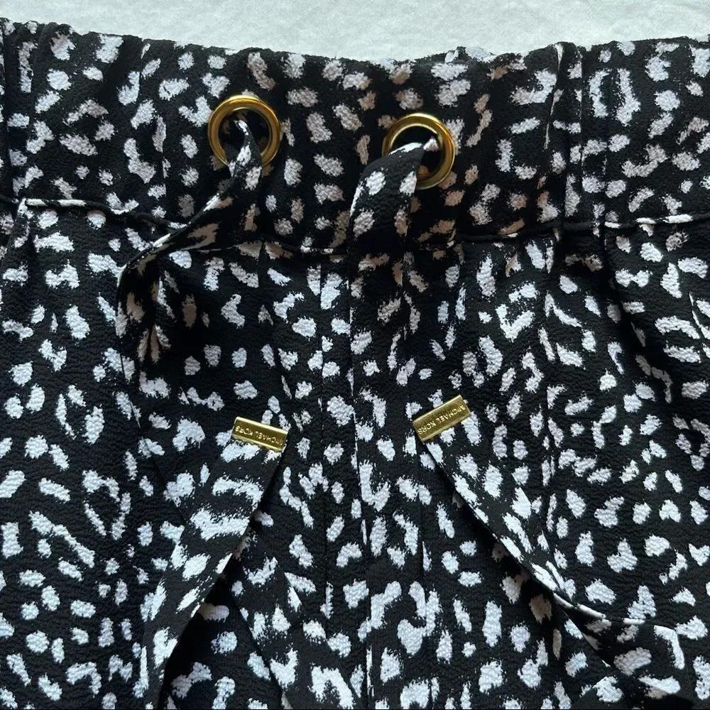 Michael Kors Capris black and white Small, wide elastic waist with draw string